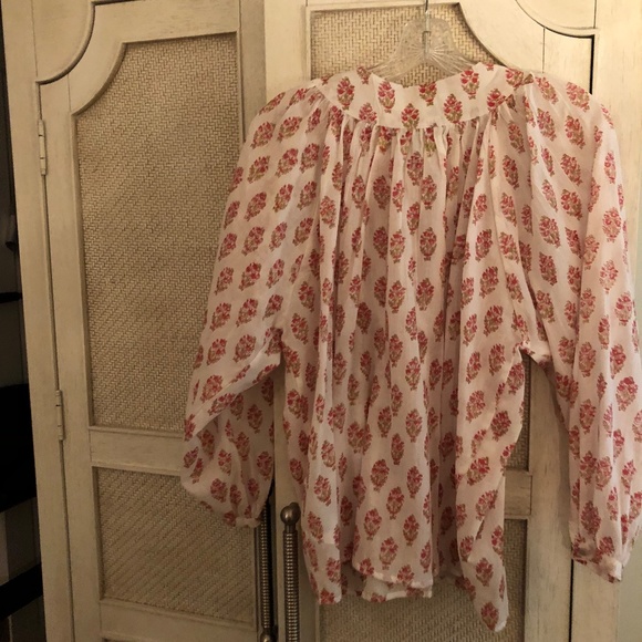 Emerson Fry India Collection Olympia Shirt Small NWOT June Flowers - Picture 3 of 10